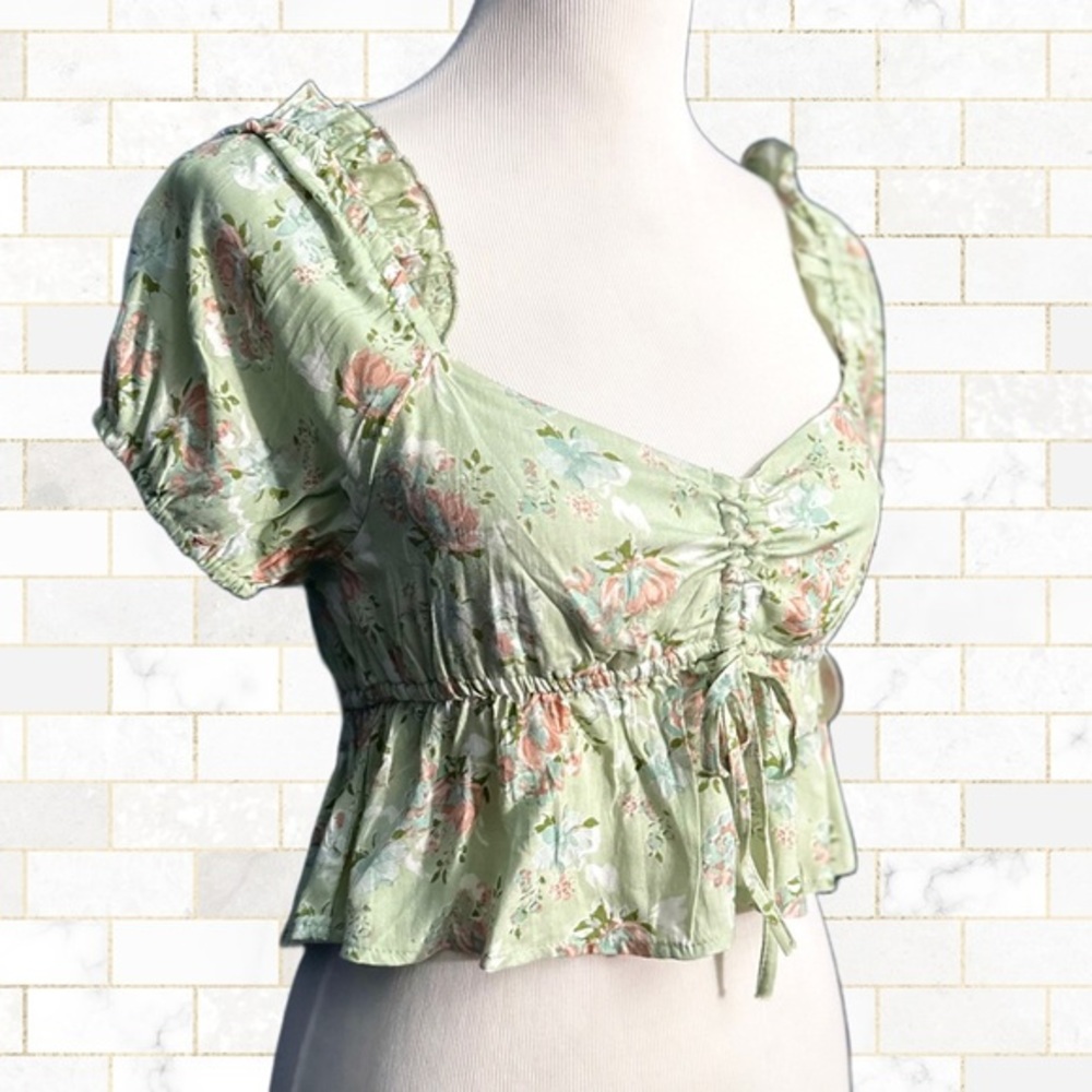 Cottagecore Puff Sleeve Crop Top